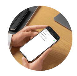 Mobile banking screen displaying card management feature.