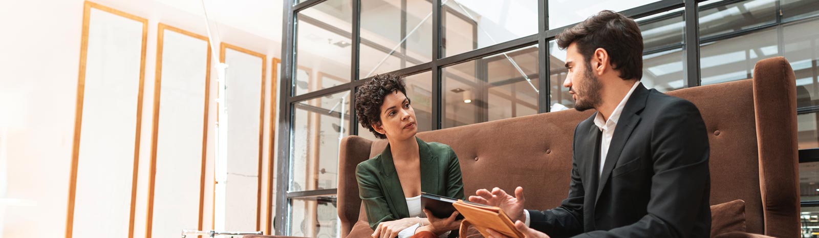 Business people meeting in a corporate office